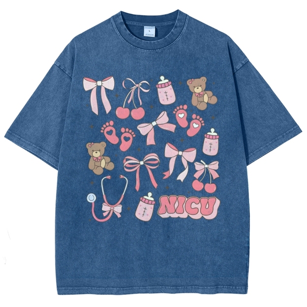 NICU Nurse Unisex Fit Washed T-Shirt Customscool