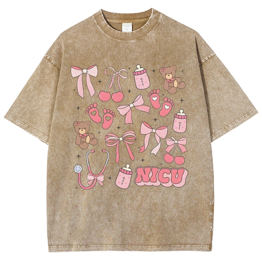 NICU Nurse Unisex Fit Washed T-Shirt Customscool