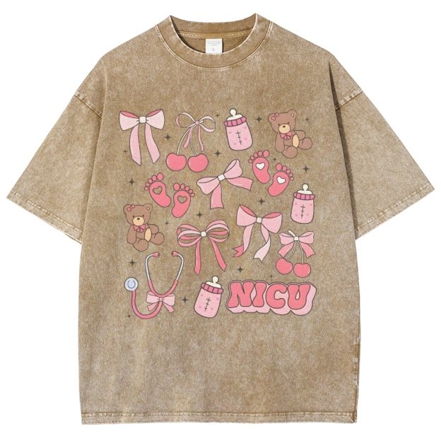 NICU Nurse Unisex Fit Washed T-Shirt Customscool