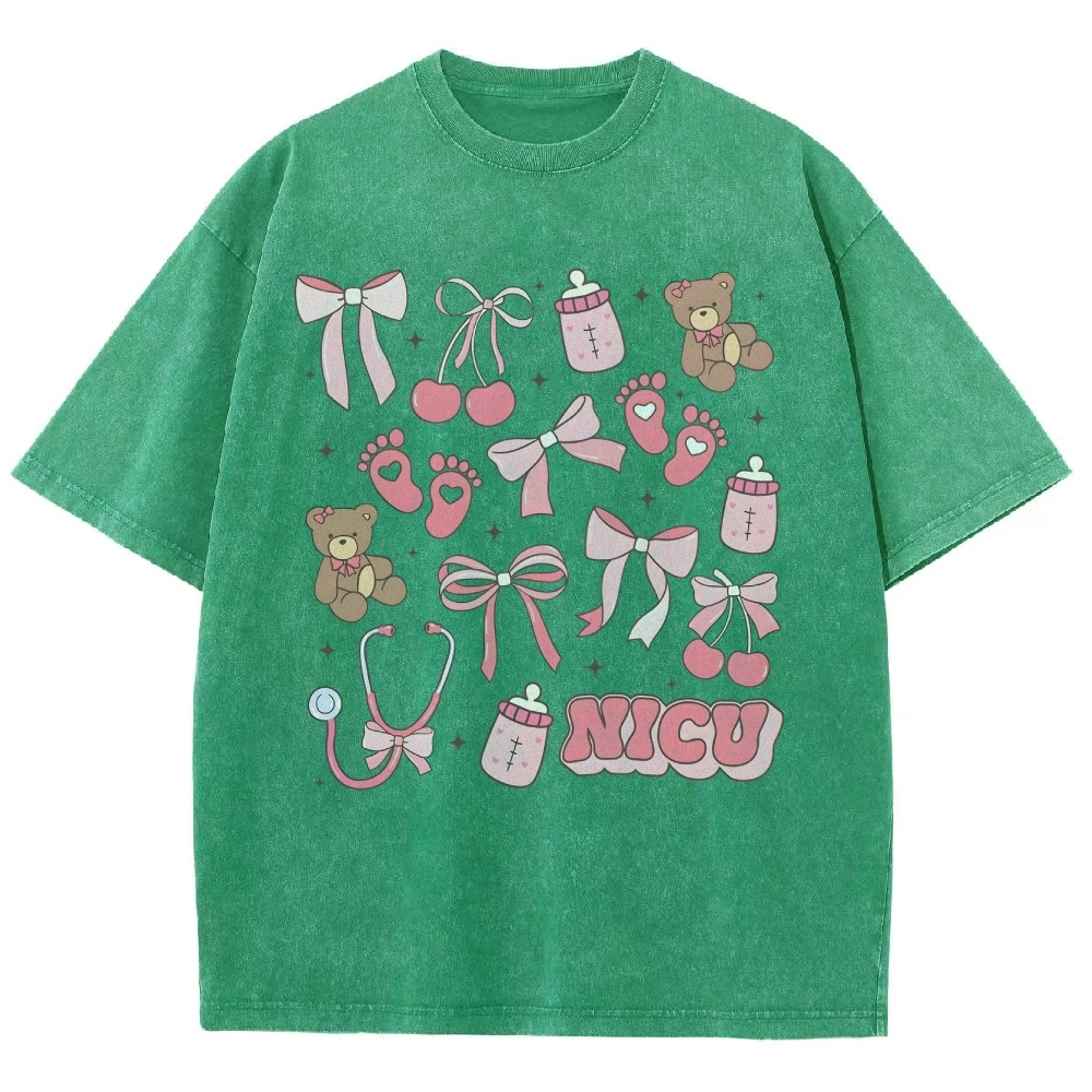 NICU Nurse Unisex Fit Washed T-Shirt Customscool