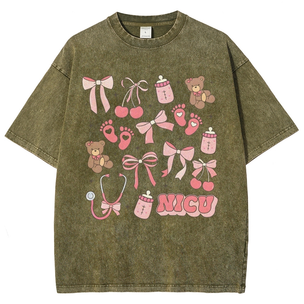 NICU Nurse Unisex Fit Washed T-Shirt Customscool