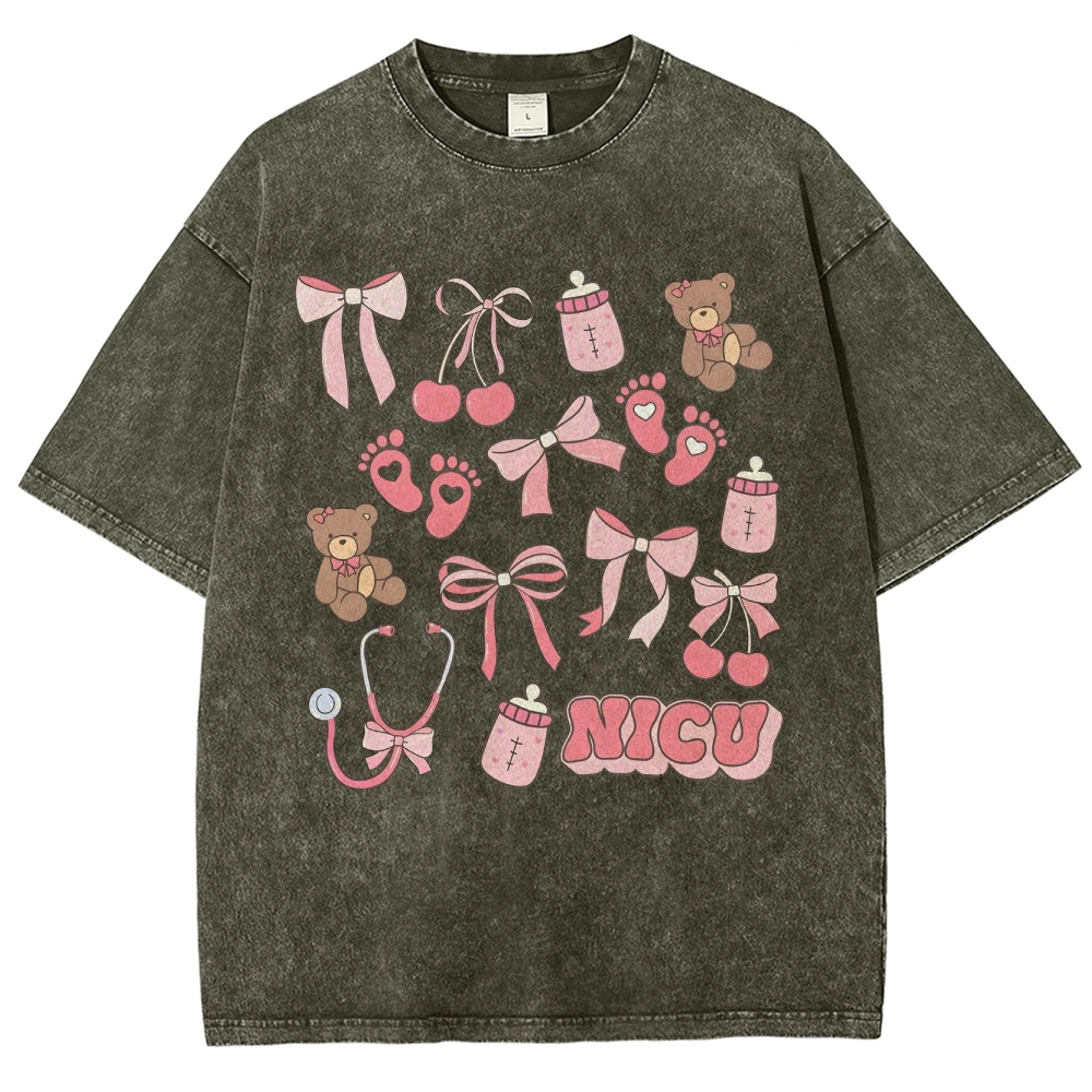 NICU Nurse Unisex Fit Washed T-Shirt Customscool