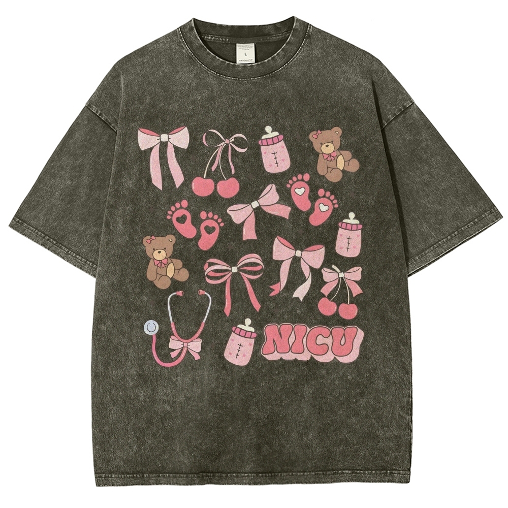 NICU Nurse Unisex Fit Washed T-Shirt Customscool