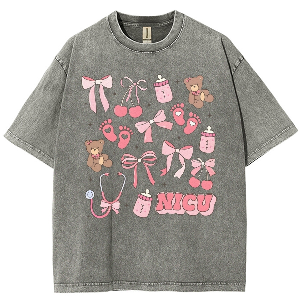 NICU Nurse Unisex Fit Washed T-Shirt Customscool