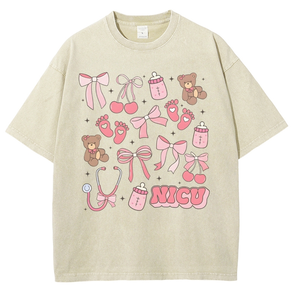 NICU Nurse Unisex Fit Washed T-Shirt Customscool