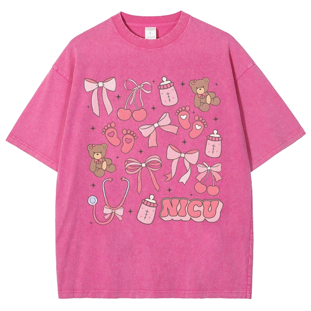 NICU Nurse Unisex Fit Washed T-Shirt Customscool