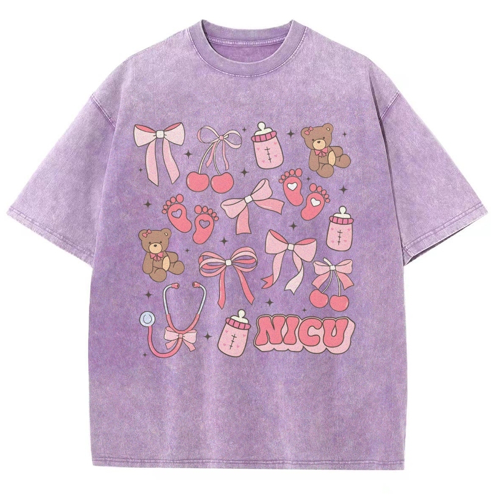 NICU Nurse Unisex Fit Washed T-Shirt Customscool