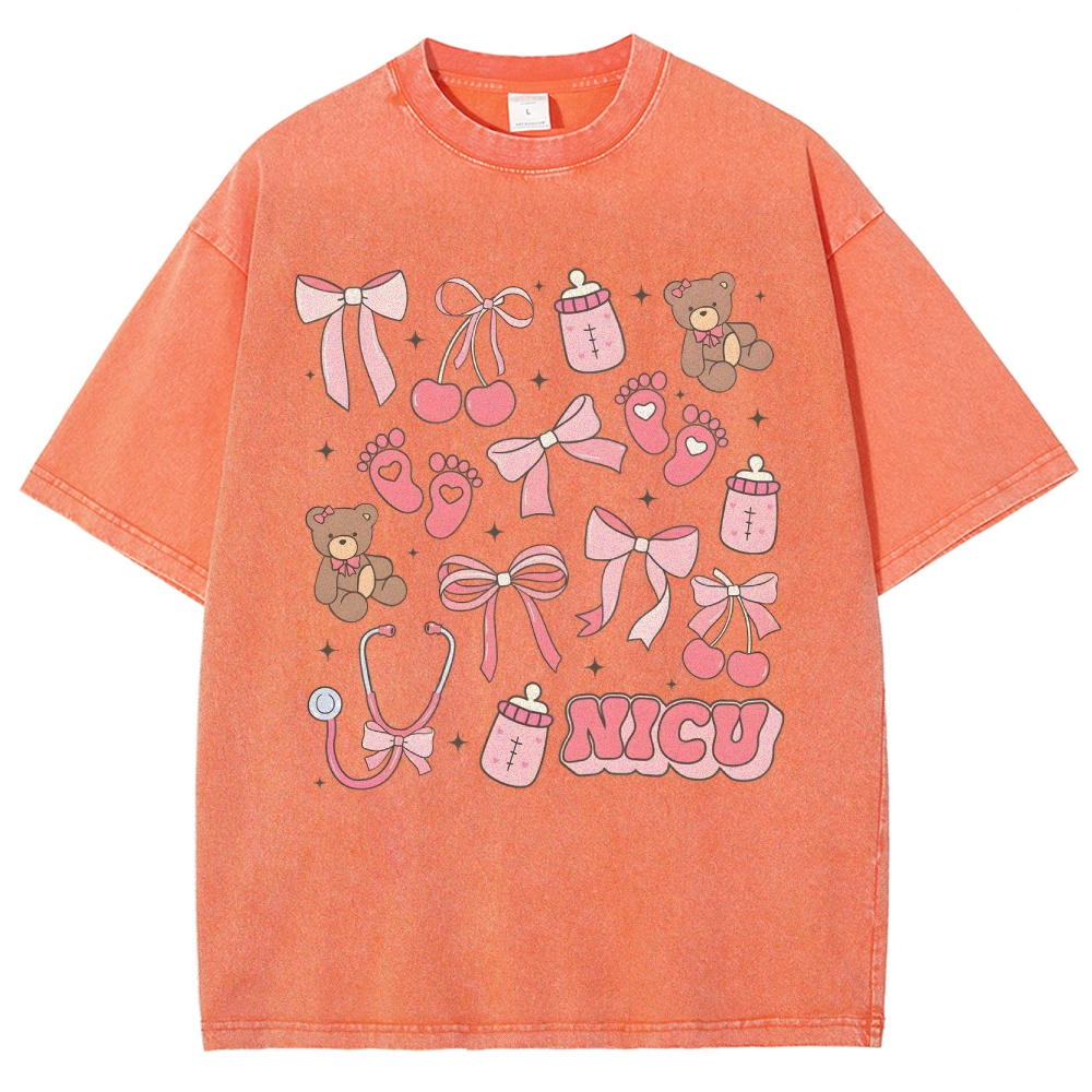 NICU Nurse Unisex Fit Washed T-Shirt Customscool