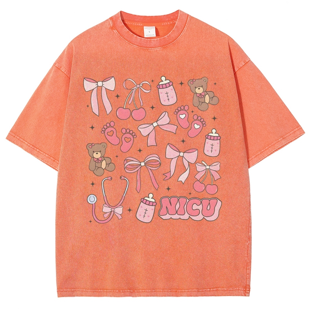 NICU Nurse Unisex Fit Washed T-Shirt Customscool