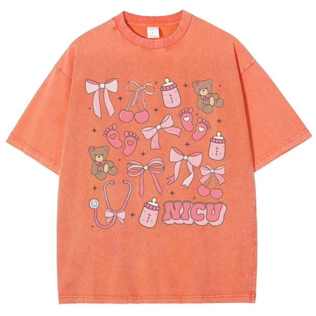 NICU Nurse Unisex Fit Washed T-Shirt Customscool