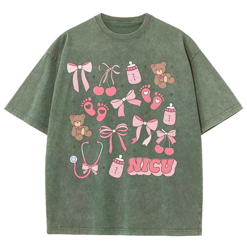 NICU Nurse Unisex Fit Washed T-Shirt Customscool