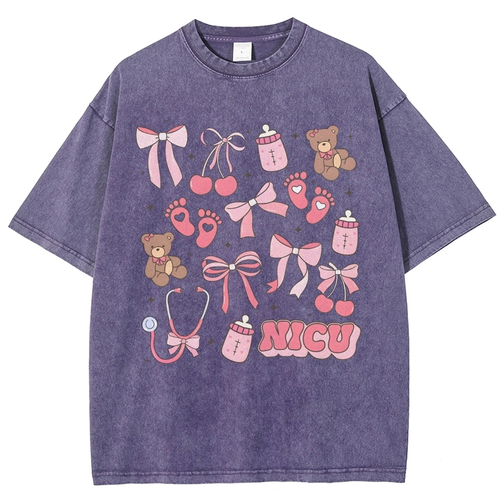 NICU Nurse Unisex Fit Washed T-Shirt Customscool