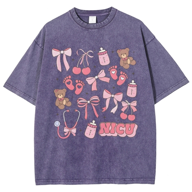 NICU Nurse Unisex Fit Washed T-Shirt Customscool