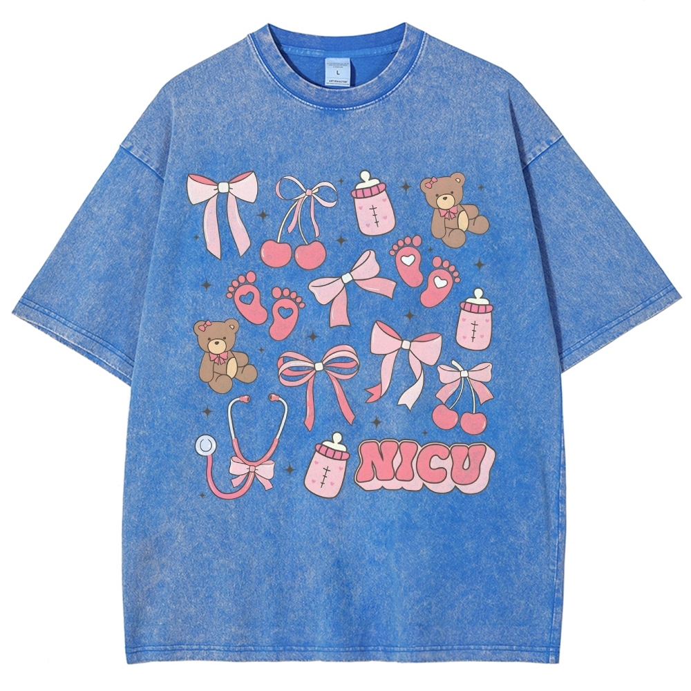 NICU Nurse Unisex Fit Washed T-Shirt Customscool