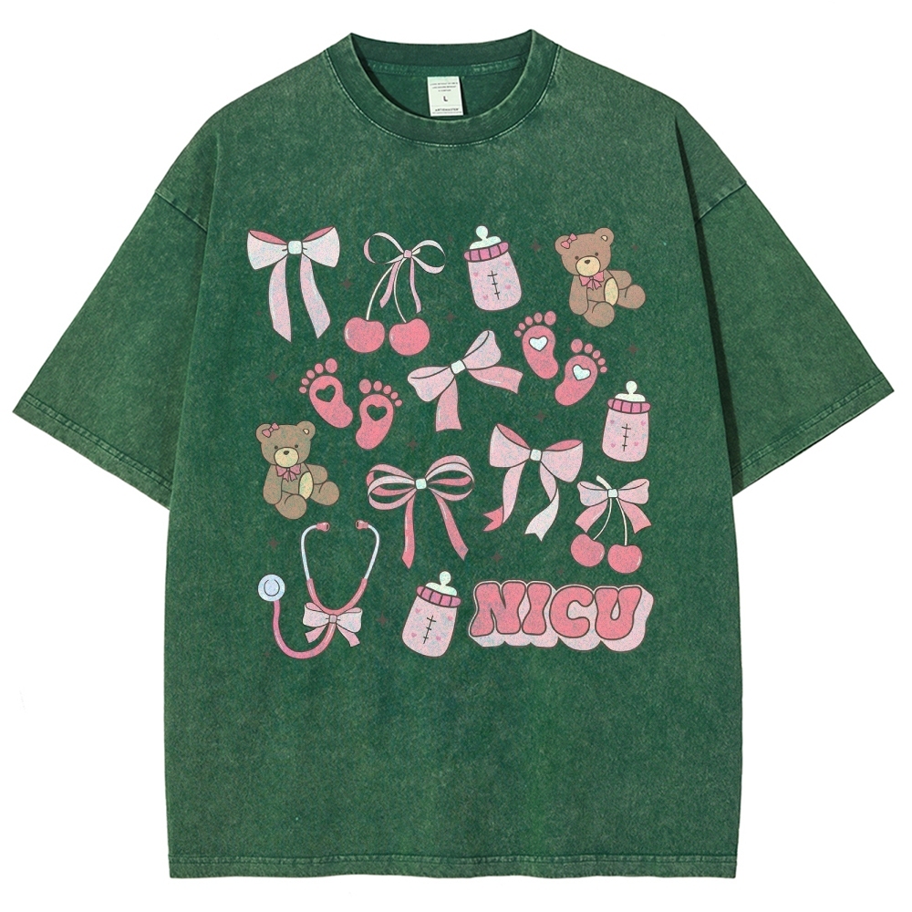 NICU Nurse Unisex Fit Washed T-Shirt Customscool