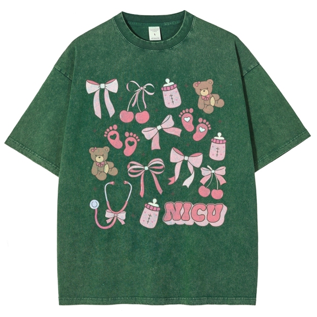 NICU Nurse Unisex Fit Washed T-Shirt Customscool
