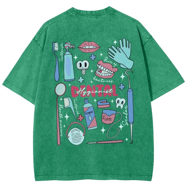 Dental Hygienist Stuff Addcustom Unisex Fit Washed T-Shirt Customscool