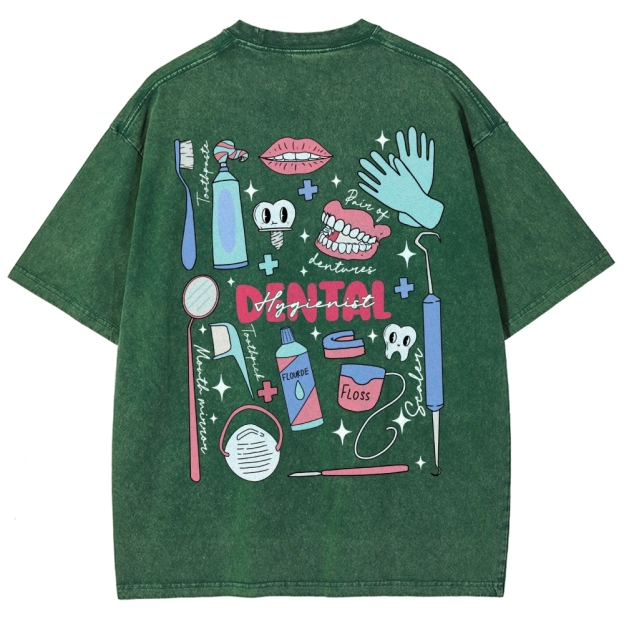 Dental Hygienist Stuff Addcustom Unisex Fit Washed T-Shirt Customscool