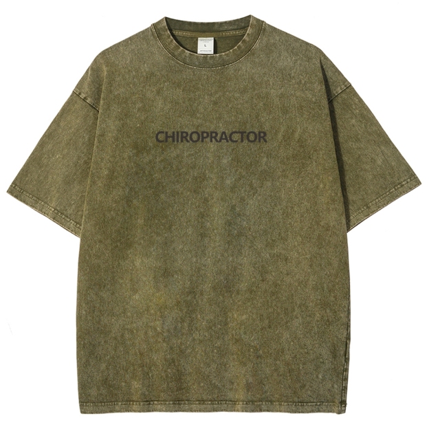CHIROPRACTOR NUTRITION FACTS Unisex Fit Washed T-Shirt Customscool