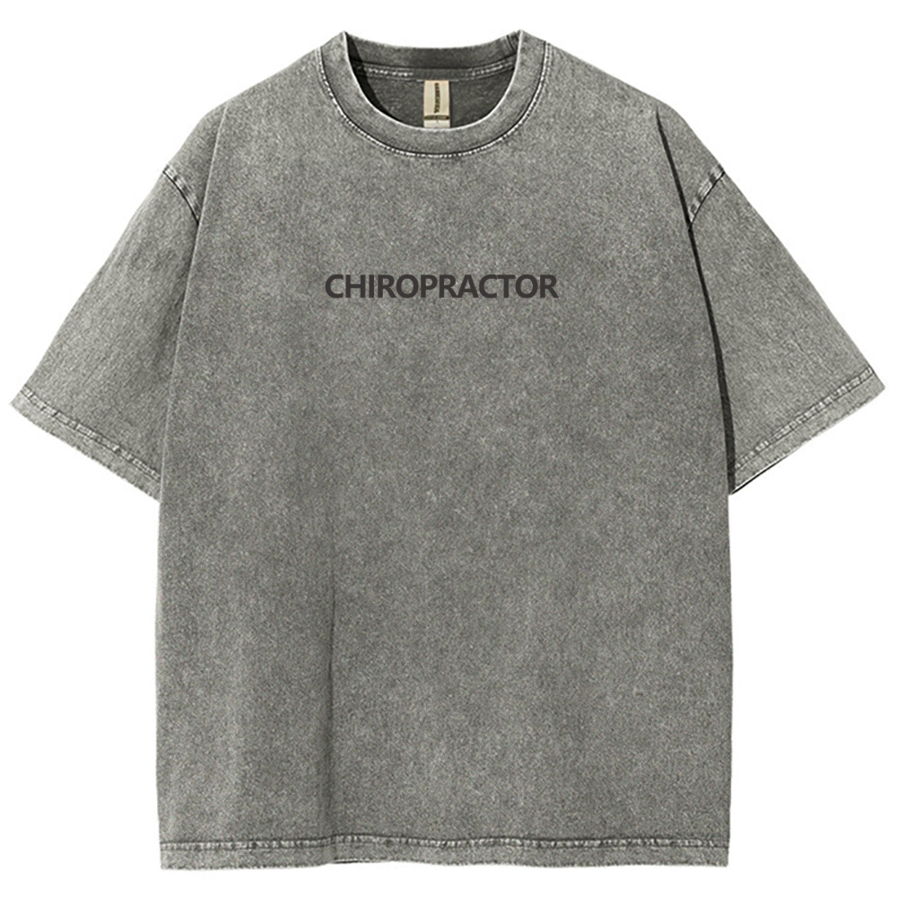 CHIROPRACTOR NUTRITION FACTS Unisex Fit Washed T-Shirt Customscool