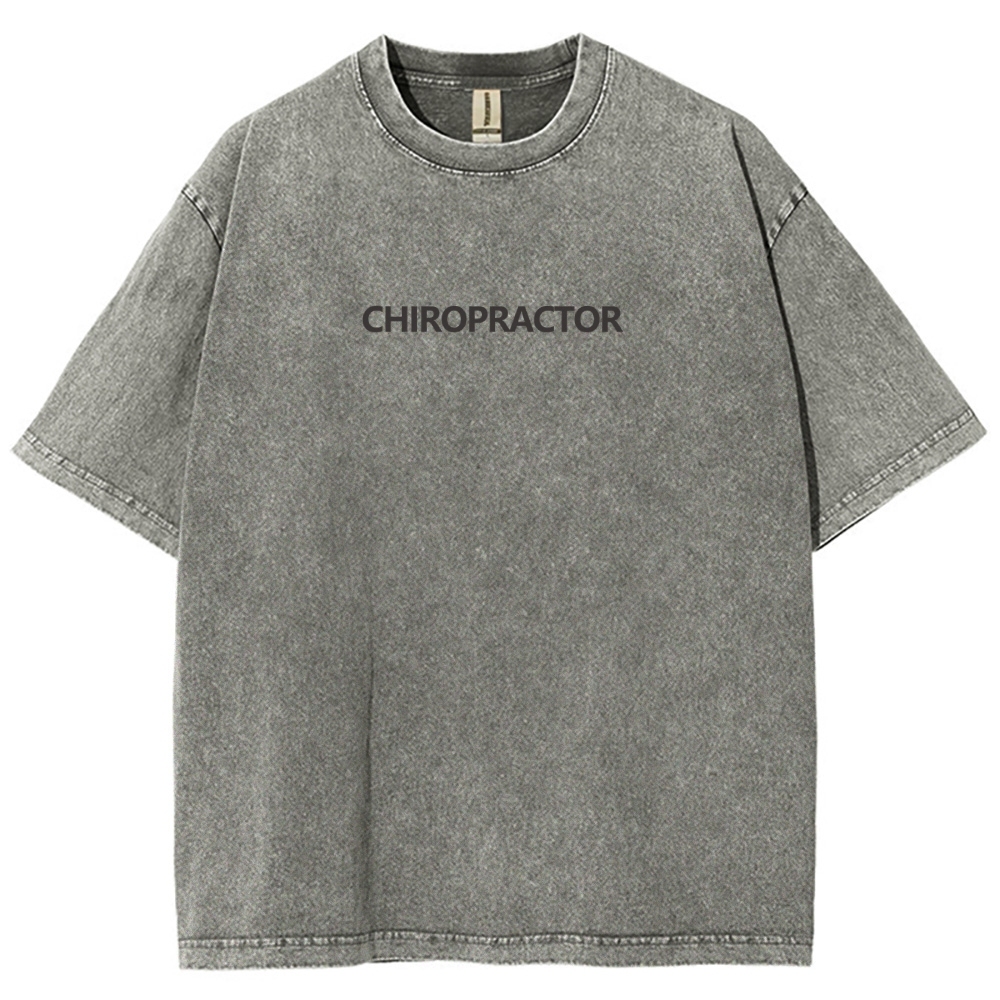 CHIROPRACTOR NUTRITION FACTS Unisex Fit Washed T-Shirt Customscool