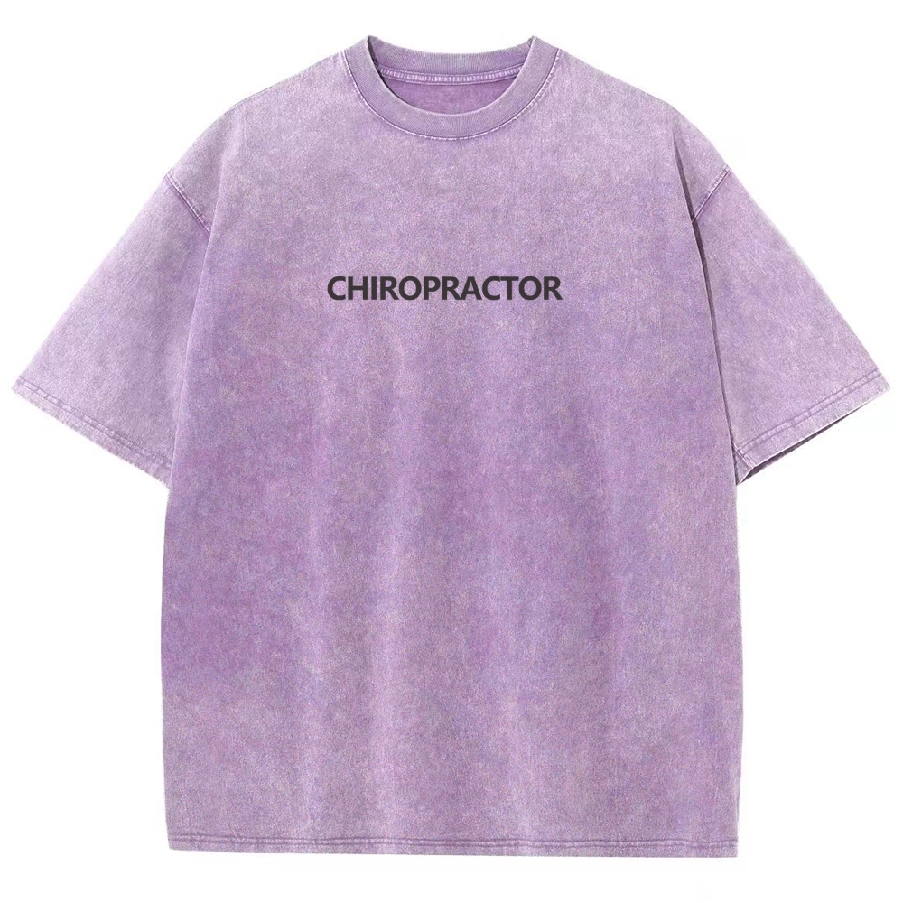 CHIROPRACTOR NUTRITION FACTS Unisex Fit Washed T-Shirt Customscool