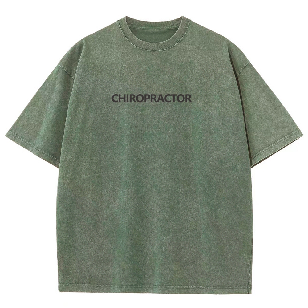 CHIROPRACTOR NUTRITION FACTS Unisex Fit Washed T-Shirt Customscool