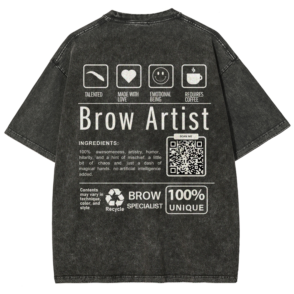 Brow Artist Addcustom Unisex Fit Washed T-Shirt Customscool
