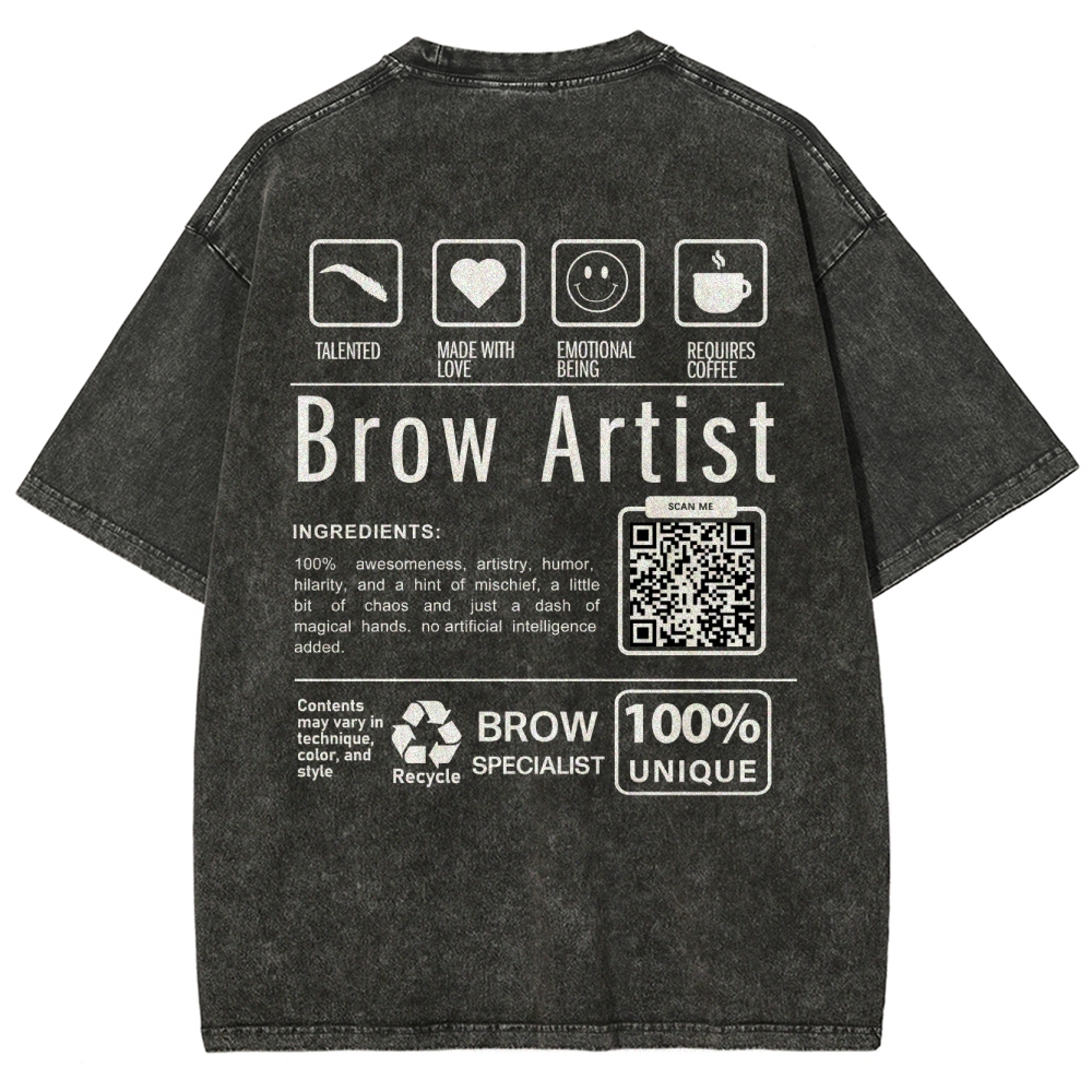 Brow Artist Addcustom Unisex Fit Washed T-Shirt Customscool