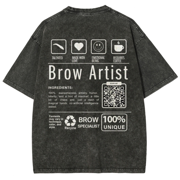Brow Artist Addcustom Unisex Fit Washed T-Shirt Customscool