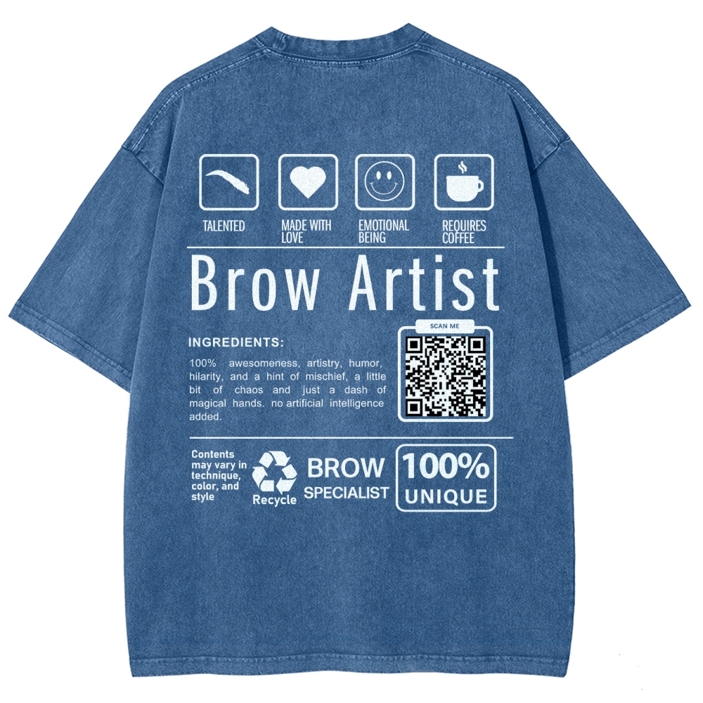 Brow Artist Addcustom Unisex Fit Washed T-Shirt Customscool