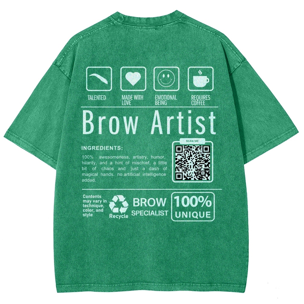 Brow Artist Addcustom Unisex Fit Washed T-Shirt Customscool