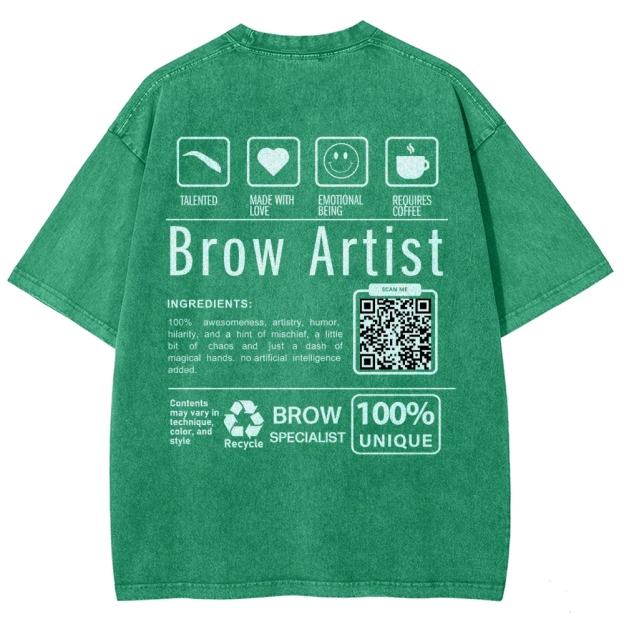 Brow Artist Addcustom Unisex Fit Washed T-Shirt Customscool
