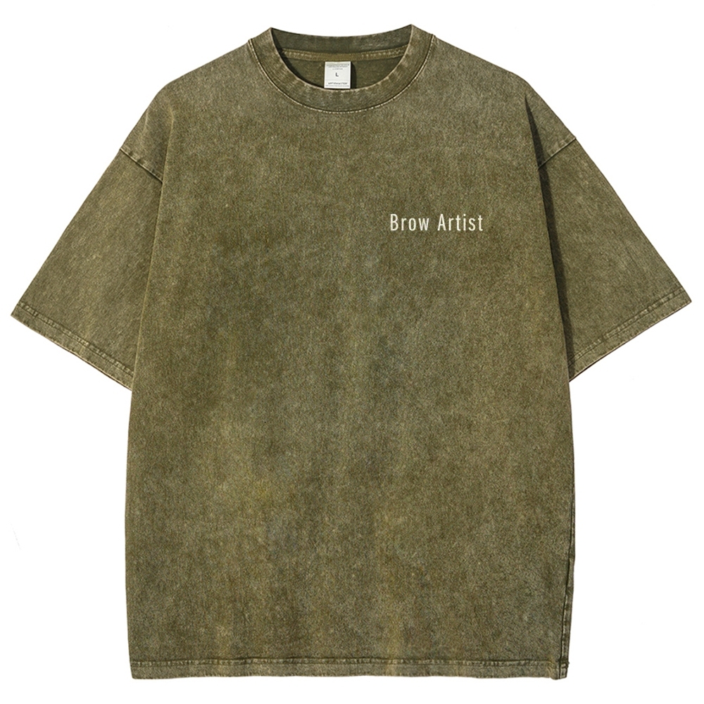 Brow Artist Addcustom Unisex Fit Washed T-Shirt Customscool