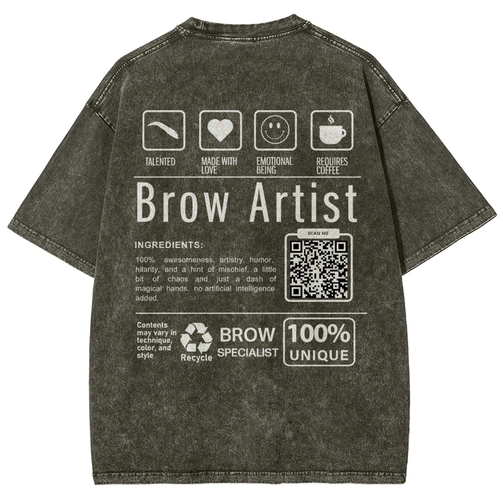 Brow Artist Addcustom Unisex Fit Washed T-Shirt Customscool