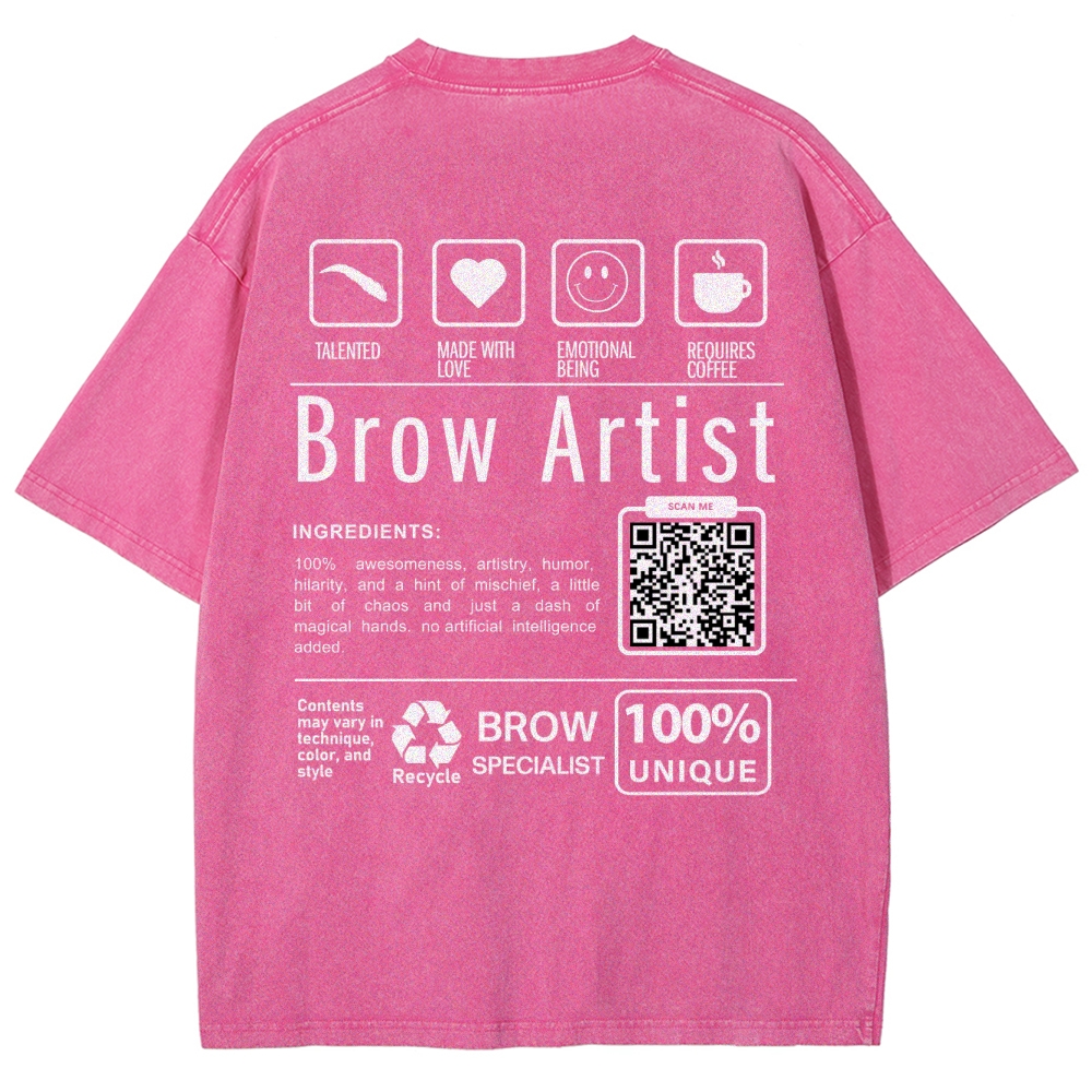 Brow Artist Addcustom Unisex Fit Washed T-Shirt Customscool