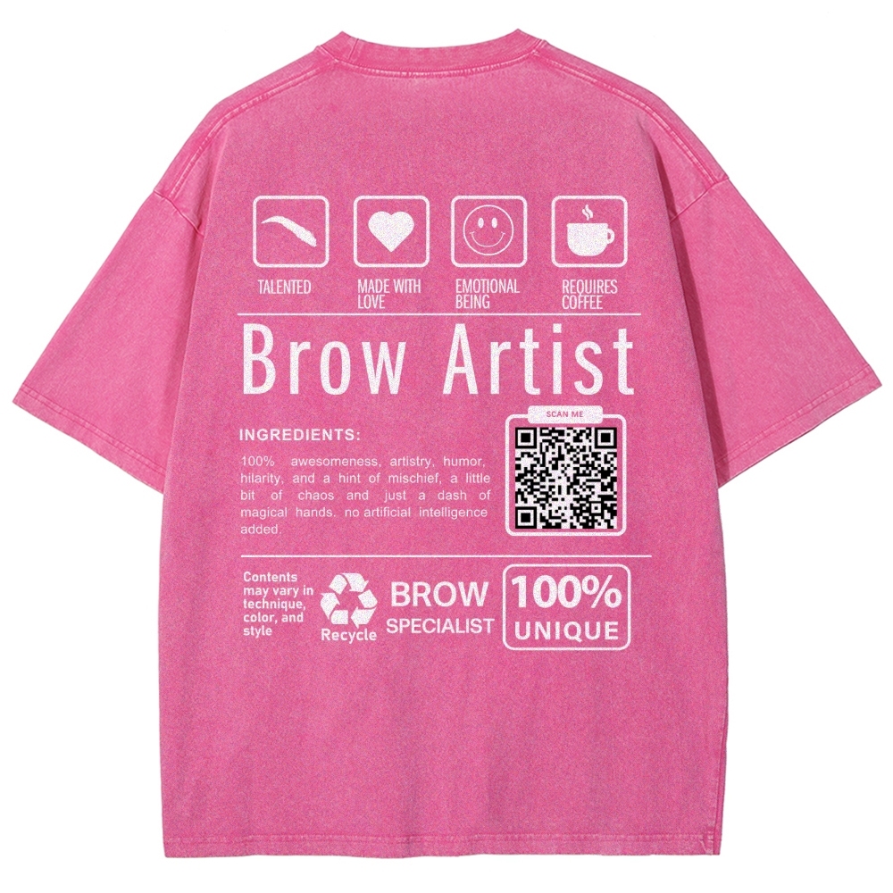 Brow Artist Addcustom Unisex Fit Washed T-Shirt Customscool