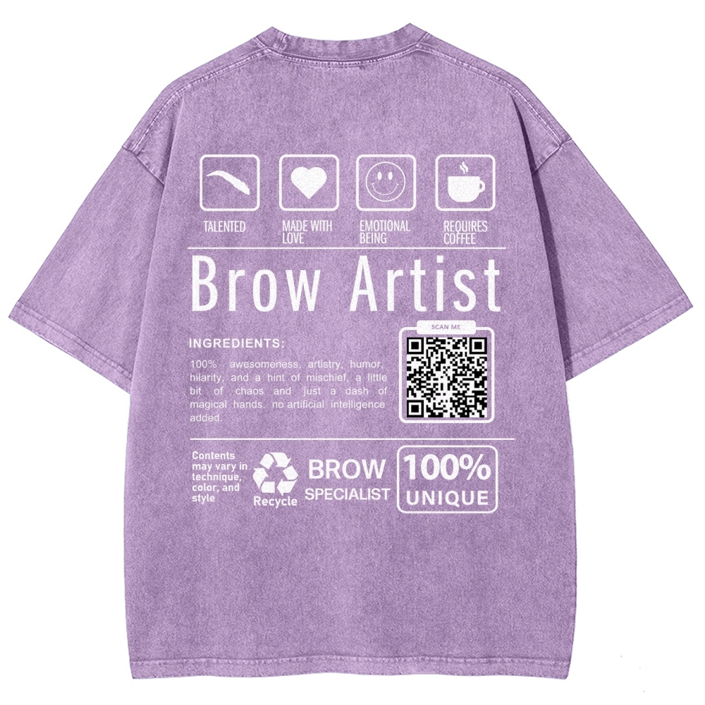 Brow Artist Addcustom Unisex Fit Washed T-Shirt Customscool
