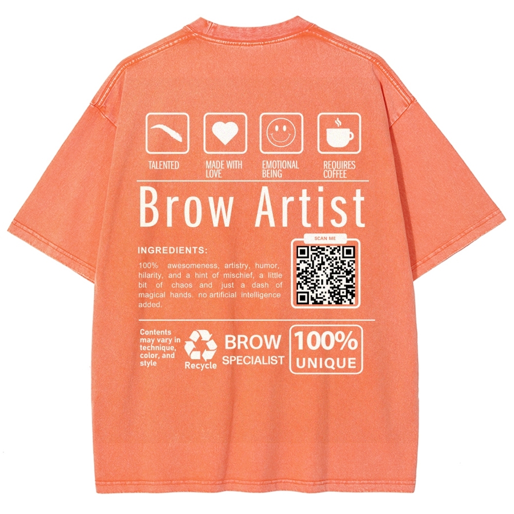Brow Artist Addcustom Unisex Fit Washed T-Shirt Customscool