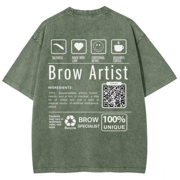 Brow Artist Addcustom Unisex Fit Washed T-Shirt Customscool