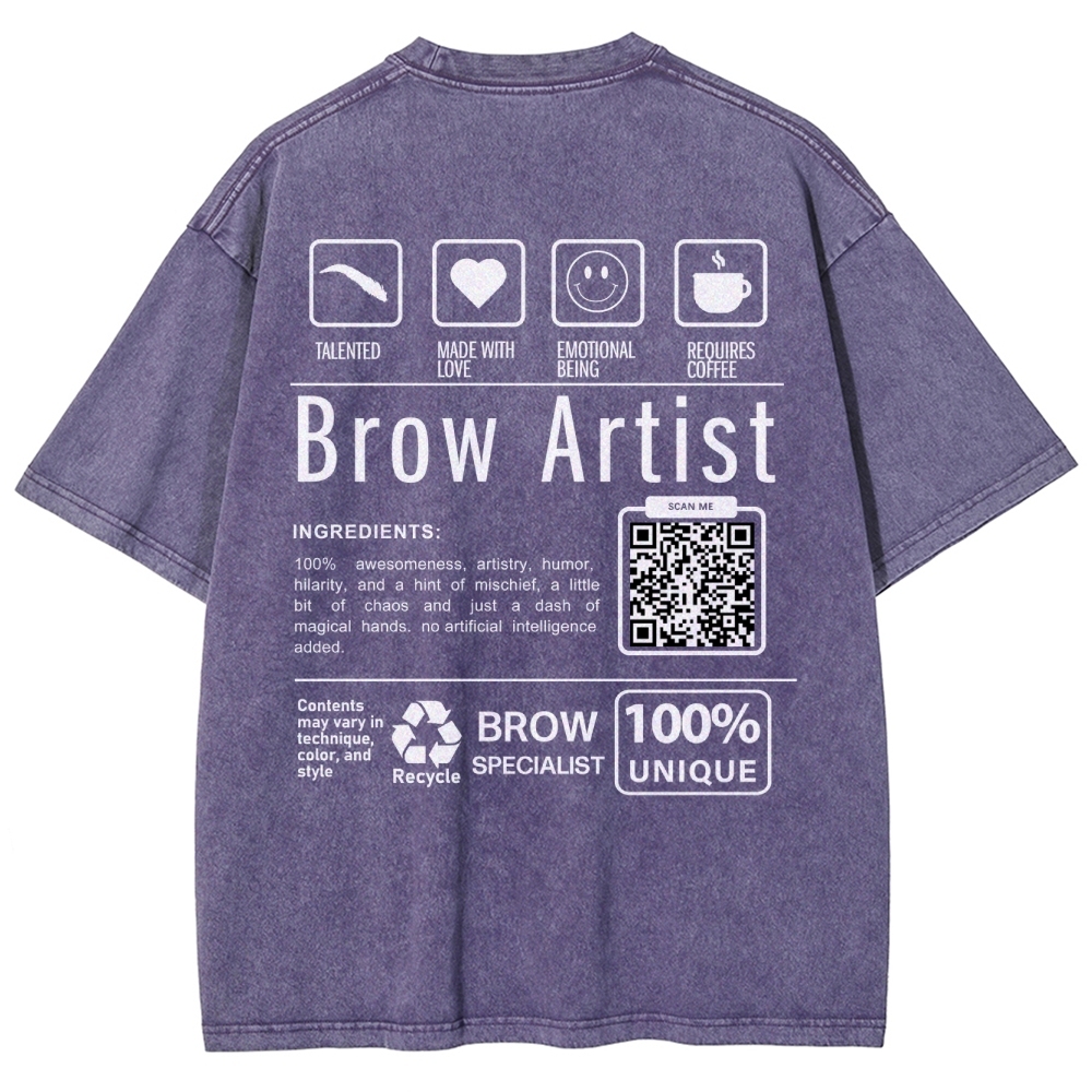Brow Artist Addcustom Unisex Fit Washed T-Shirt Customscool