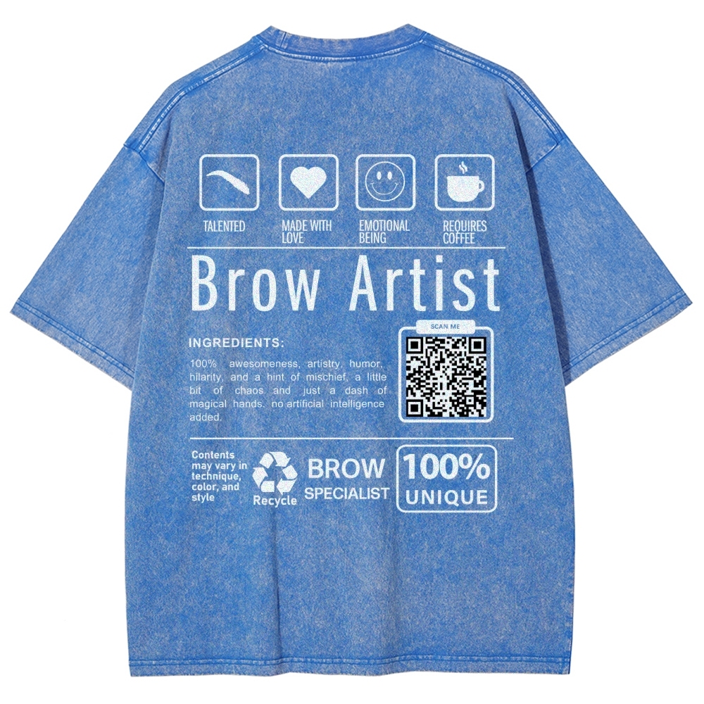 Brow Artist Addcustom Unisex Fit Washed T-Shirt Customscool