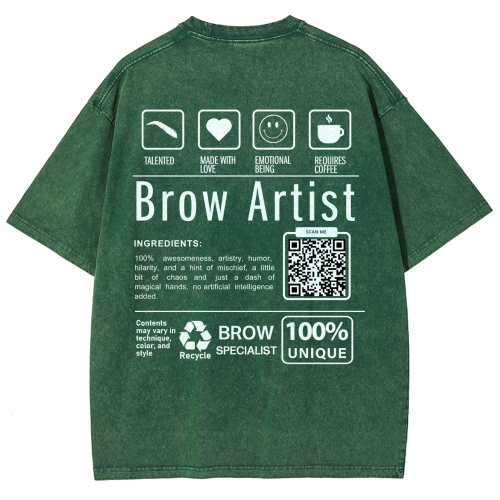 Brow Artist Addcustom Unisex Fit Washed T-Shirt Customscool