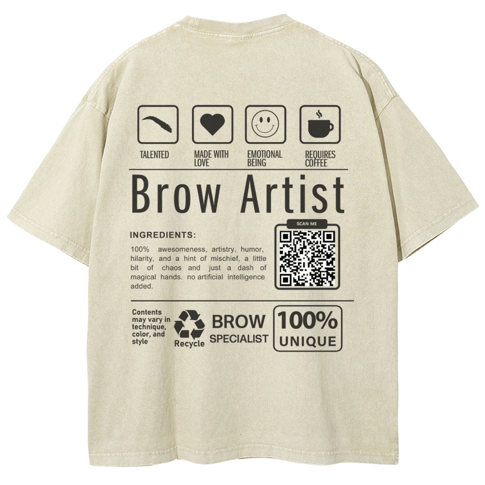 Brow Artist Addcustom Unisex Fit Washed T-Shirt Customscool