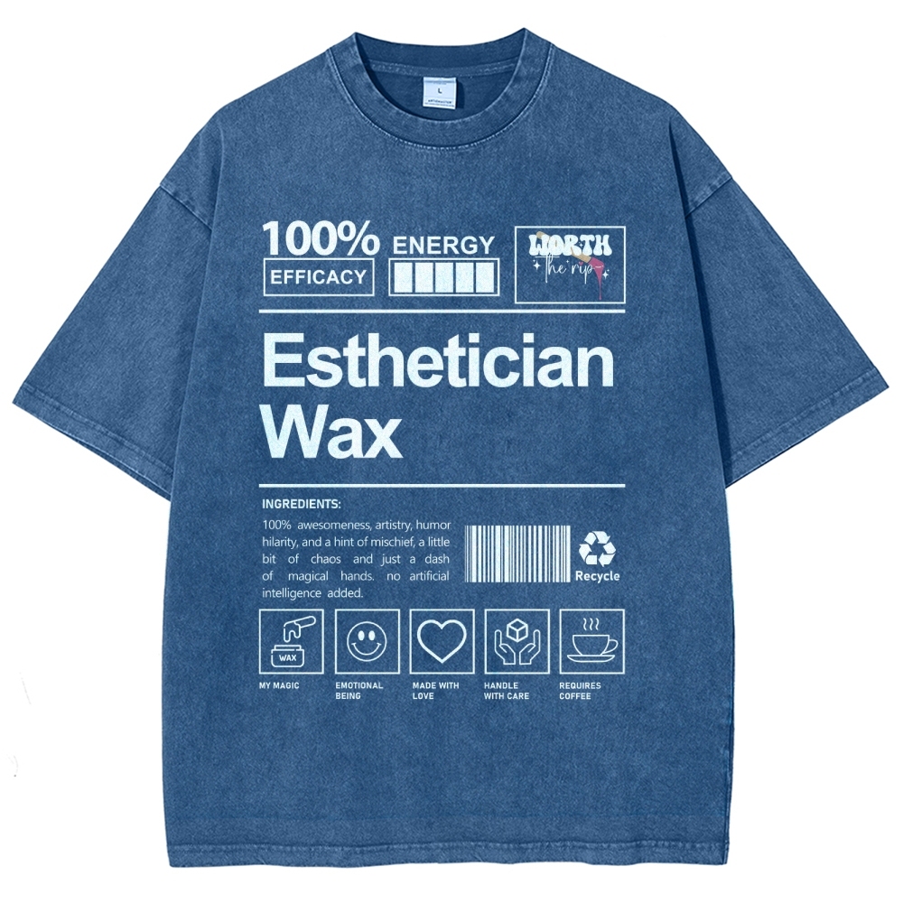 Esthetician Wax Unisex Fit Washed T-Shirt Customscool