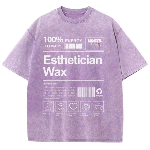 Esthetician Wax Unisex Fit Washed T-Shirt Customscool