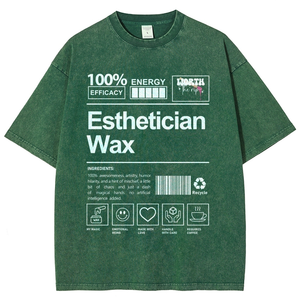 Esthetician Wax Unisex Fit Washed T-Shirt Customscool