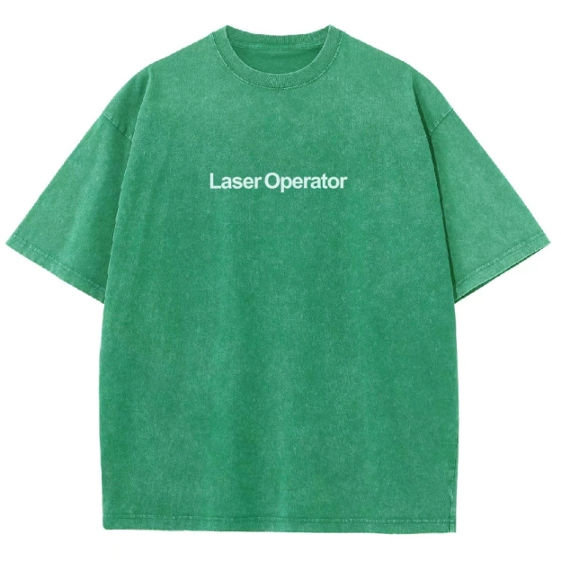 Laser Operator Unisex Fit Washed T-Shirt Customscool