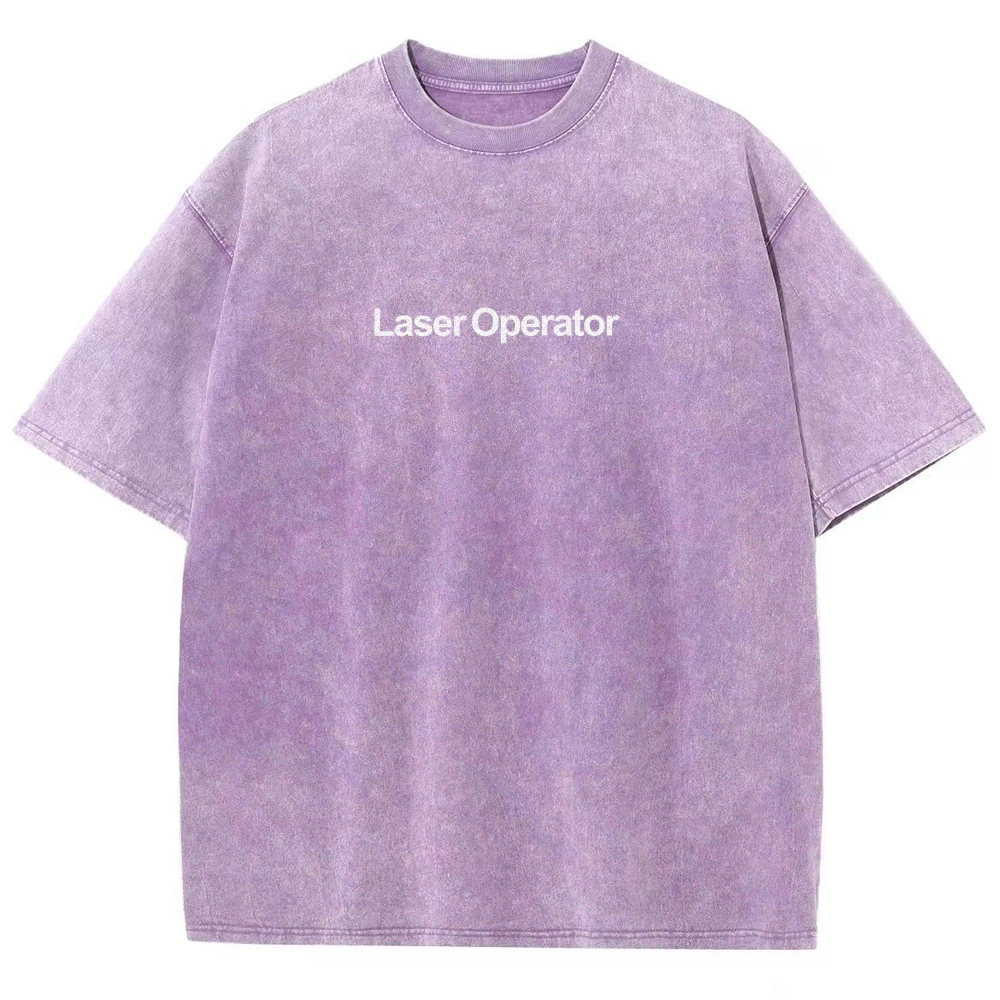 Laser Operator Unisex Fit Washed T-Shirt Customscool
