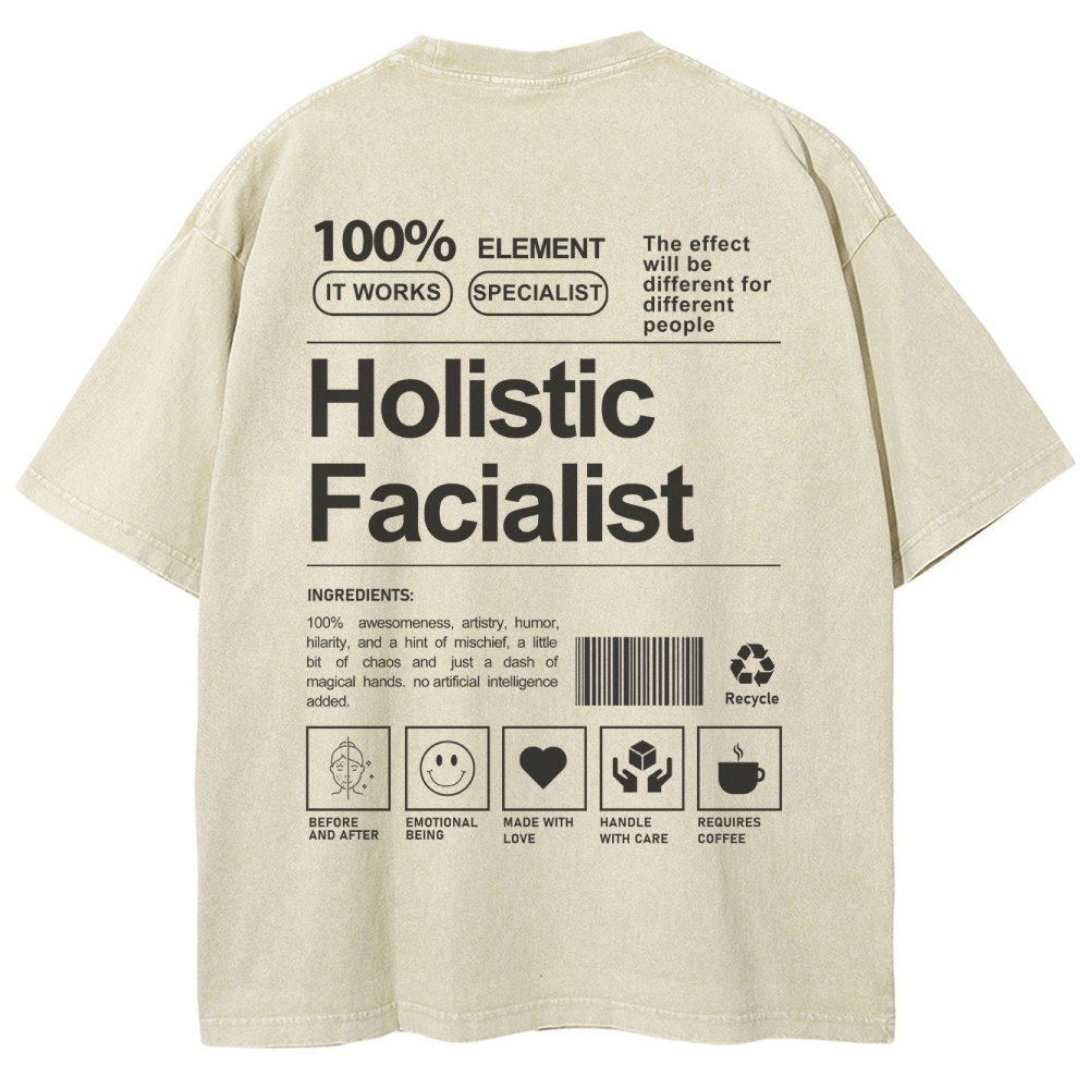 Holistic Facialist Unisex Fit Washed T-Shirt Customscool